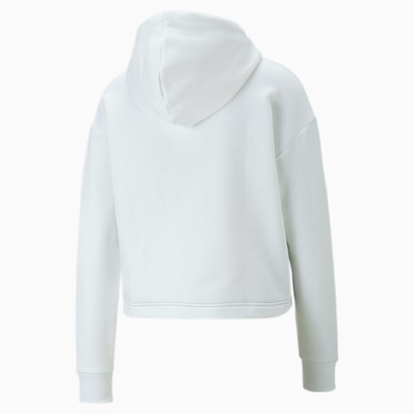 PUMA Power Tape Cropped Women's Hoodie, Puma White, extralarge