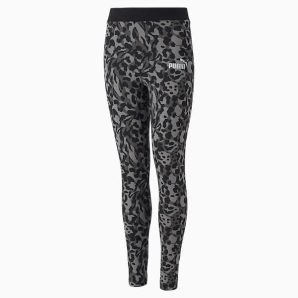 キッズ ガールズ ALPHA AOP レギンス 120-160cm, Puma Black, extralarge-JPN
