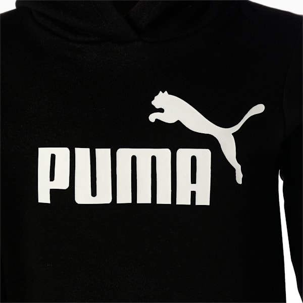 キッズ ガールズ ESS ロゴ フーディ ドレス 120-160cm, Puma Black, extralarge-JPN