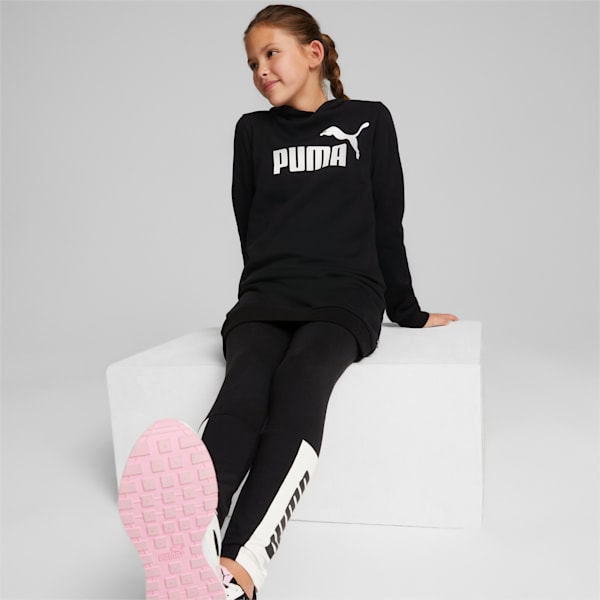 キッズ ガールズ ESS ロゴ フーディ ドレス 120-160cm, Puma Black, extralarge-JPN