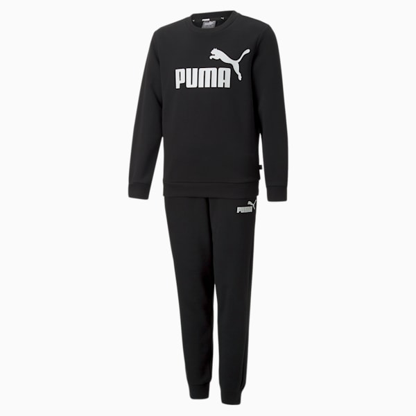 キッズ ボーイズ NO.1 ロゴ スウェット スーツ 裏起毛 B 130-160cm, Puma Black, extralarge-JPN