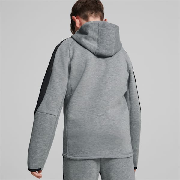 キッズ ボーイズ EVOSTRIPE フーデッド ジャケット 120-160cm, Medium Gray Heather