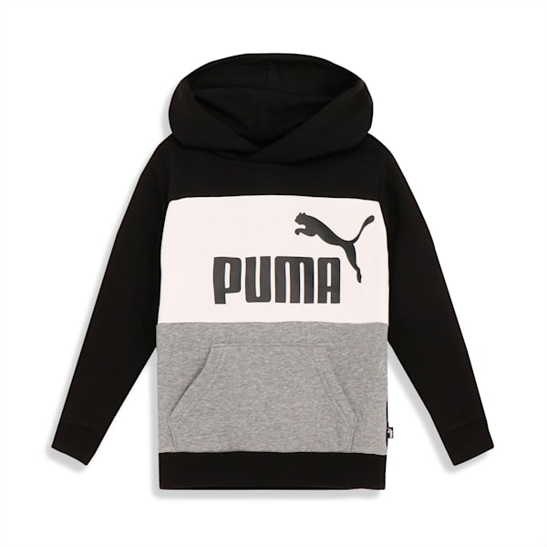 キッズ ボーイズ ESS+ カラーブロック フーディー 120-160cm, Puma Black, extralarge-JPN