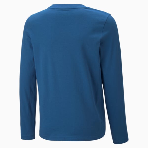 キッズ ボーイズ ACTIVE SPORTS 長袖 Tシャツ 120-160cm, Lake Blue, extralarge-JPN
