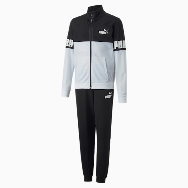 キッズ ボーイズ PUMA POWER ジャージ 上下セット 120-160cm, Puma White-Puma Black, extralarge-JPN