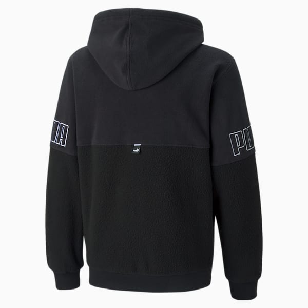キッズ PUMA POWER フーデッド ジャケット 120-160cm, Puma Black
