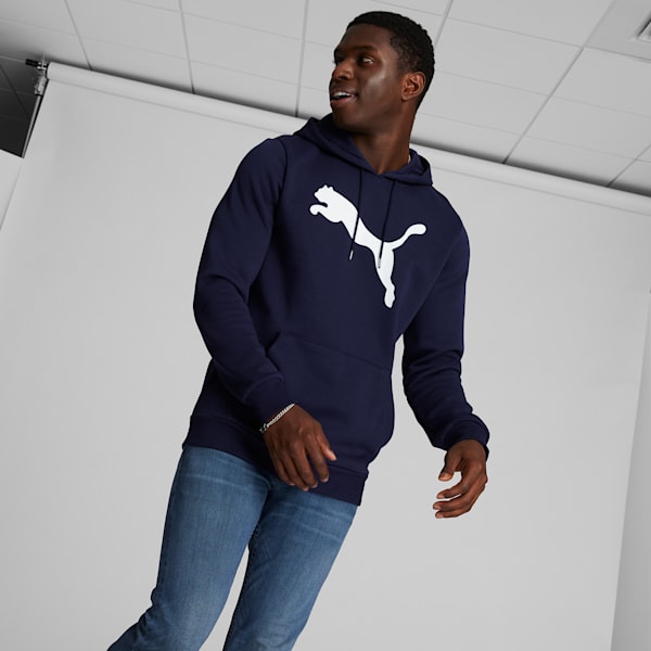 Big Cat Men's Logo Hoodie, PUMA Navy, extralarge