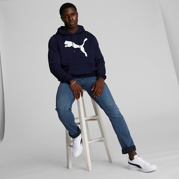 Big Cat Men's Logo Hoodie, PUMA Navy, extralarge