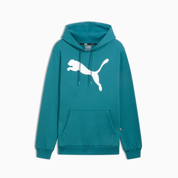 Sudadera con capucha para hombre Big Cat Logo, Cold Green, extralarge