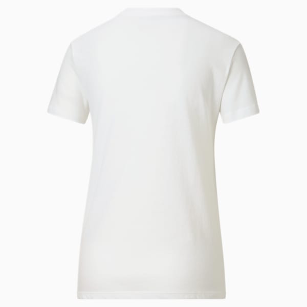 PUMA Cat Half and Half Women's Graphic Tee, Puma White, extralarge