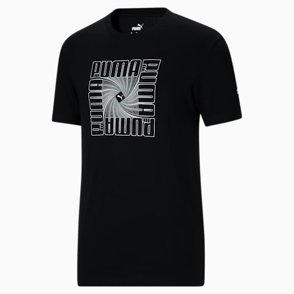 Box Refelctive Men's Graphic Tee, Puma Black, extralarge