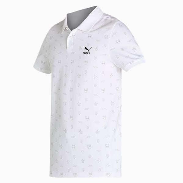 PUMAx1DER AOP Men's Polo T-Shirt, Puma White, extralarge-IND