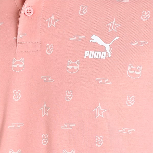 PUMAx1DER AOP Men's Polo T-Shirt, Rosette, extralarge-IND