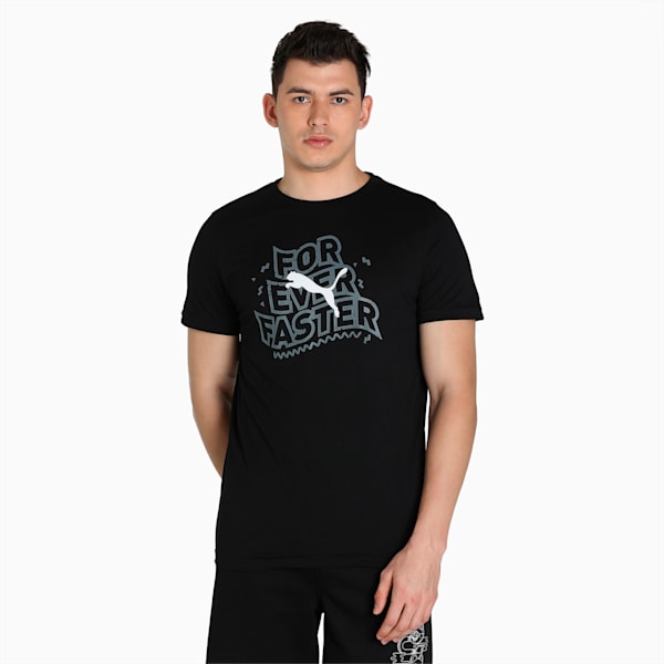 PUMAx1DER Graphic Men's Slim Fit T-Shirt, Puma Black, extralarge-IND