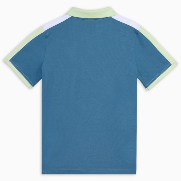 Colorblock Youth Regular Fit Polo, Blue Horizon, extralarge-IND