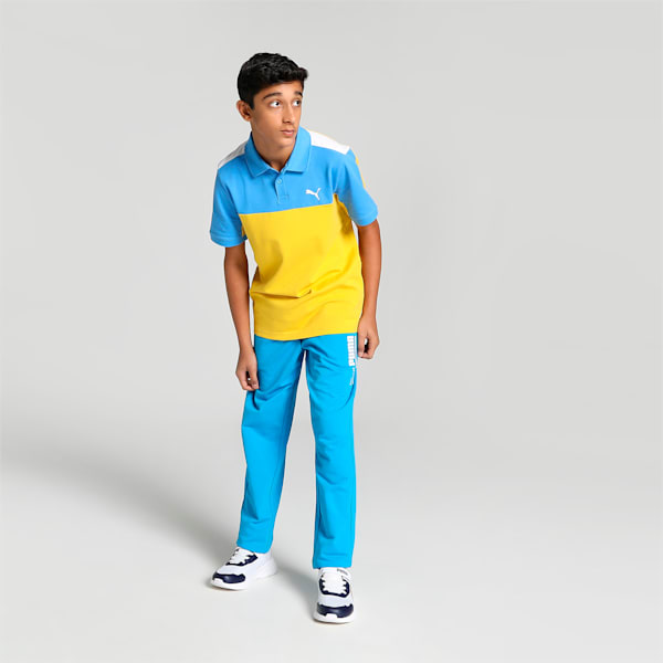 Colorblock Youth Regular Fit Polo, Fresh Pear, extralarge-IND