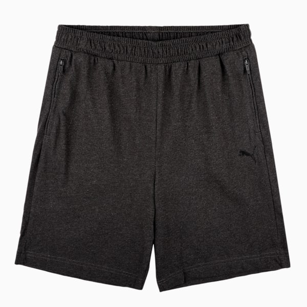 Zippered Youth Regular Fit Shorts, Dark Gray Heather, extralarge-IND