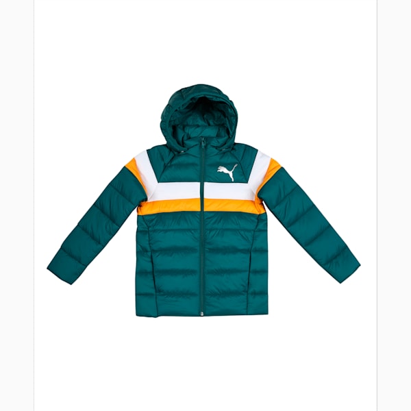 Colorblock Padded Youth Jacket, Varsity Green, extralarge-IND