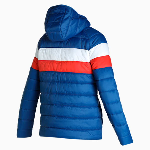 Colorblock Men's Padded Jacket, Blazing Blue, extralarge-IND