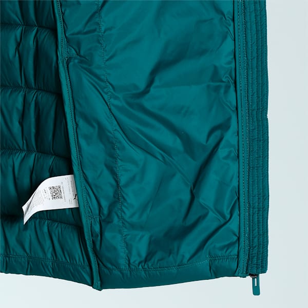 Colorblock Men's Padded Jacket, Varsity Green, extralarge-IND