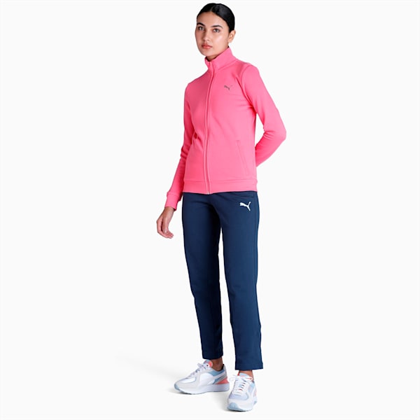 Zippered Terry Women's Regular Fit Jacket, Sunset Pink, extralarge-IND