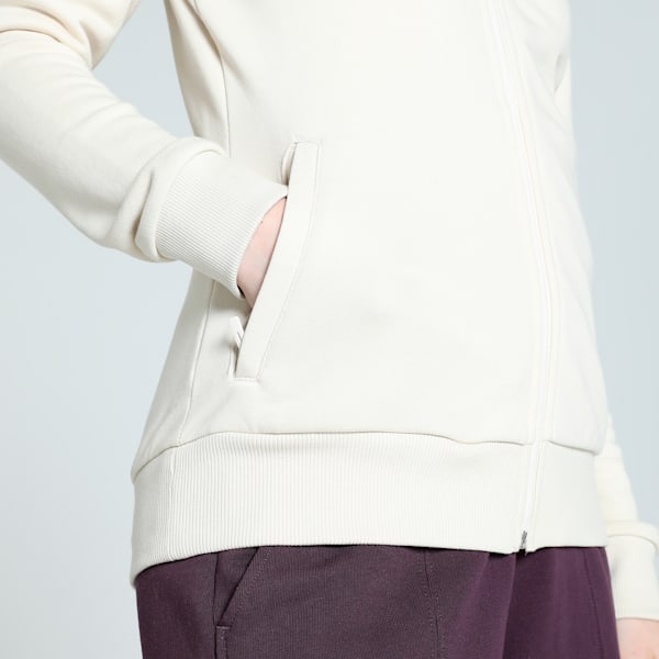 Zippered Terry Women's Regular Fit Jacket, Alpine Snow, extralarge-IND