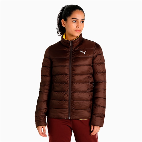 PUMA Women's Reversible Padded Jacket, Dark Chocolate, extralarge-IND
