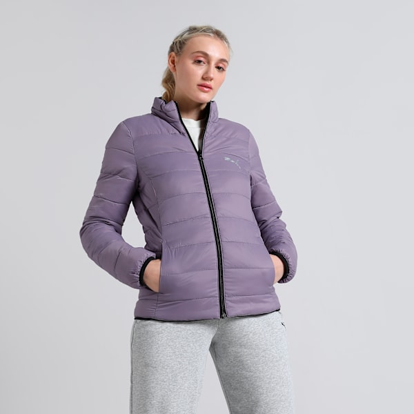 Women's Reversible Padded Jacket, PUMA Black-Pale Plum, extralarge-IND