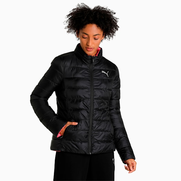 PUMA Women's Reversible Padded Jacket, Puma Black, extralarge-IND