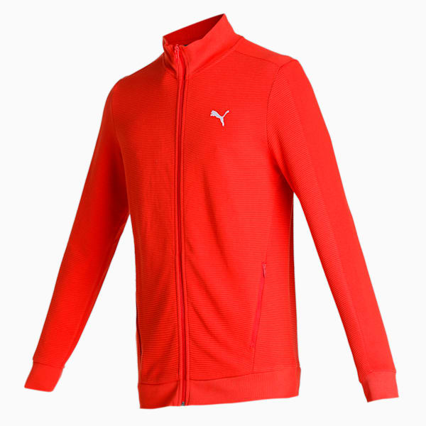 Ottoman Men's Full Zip Slim Fit Jacket, Burnt Red, extralarge-IND