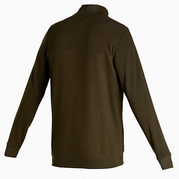 Ottoman Men's Full Zip Slim Fit Jacket, Deep Olive, extralarge-IND