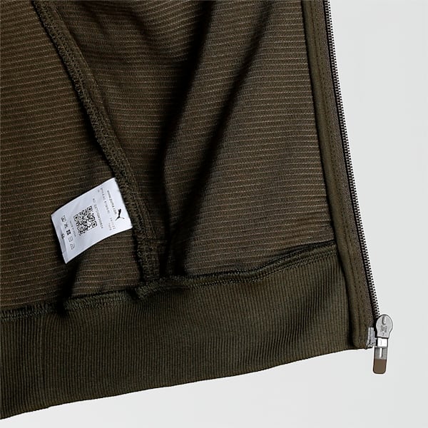 Ottoman Men's Full Zip Slim Fit Jacket, Deep Olive, extralarge-IND