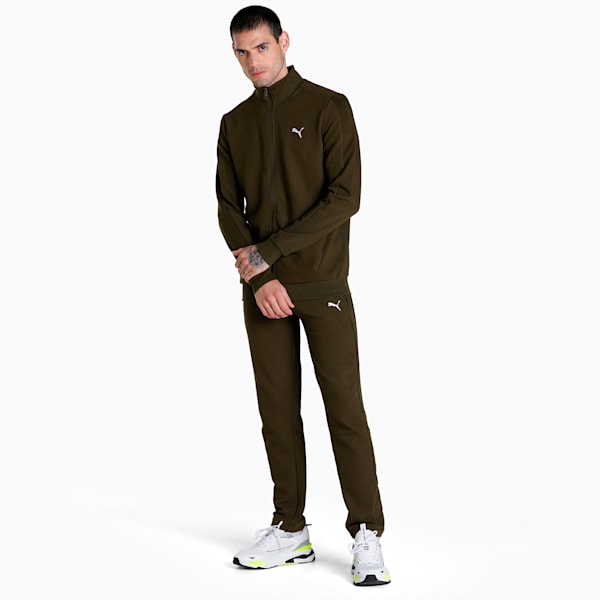 Ottoman Men's Slim Fit Sweat Pants, Deep Olive, extralarge-IND