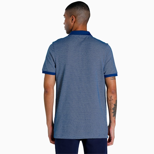 Jacquard Men's Slim Fit Polo, Blazing Blue, extralarge-IND