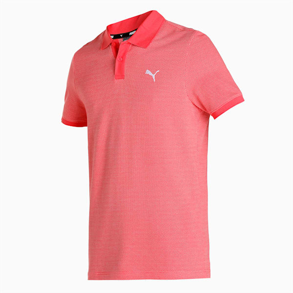 Jacquard Men's Slim Fit Polo, Salmon, extralarge-IND