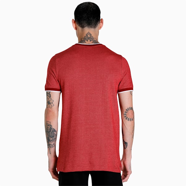 Jacquard Men's Slim Fit T-Shirt, Intense Red, extralarge-IND