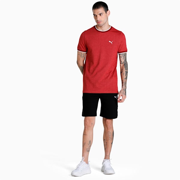 Jacquard Men's Slim Fit T-Shirt, Intense Red, extralarge-IND