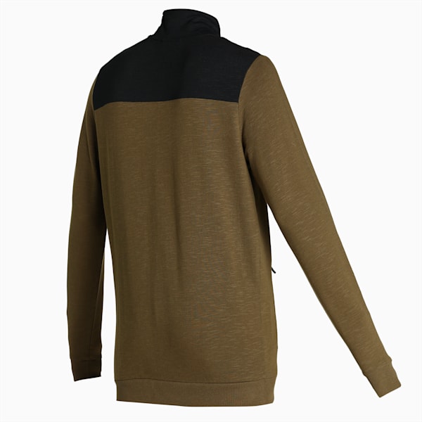 Slub Men's Jacket, Deep Olive, extralarge-IND