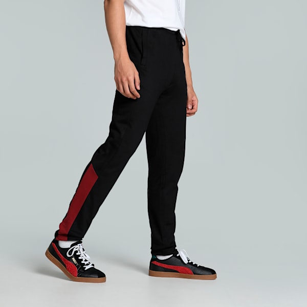 Slub Men's Slim Fit Pants, PUMA Black-PUMA White, extralarge-IND