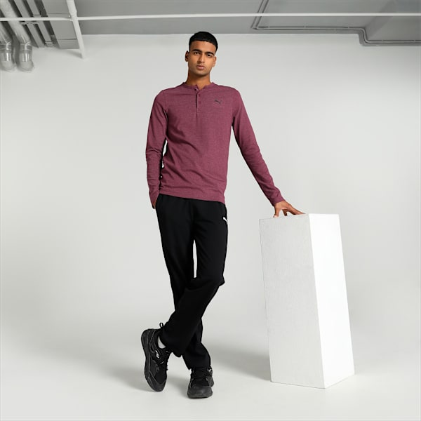 Henley Men's Slim Fit T-shirt, Dark Jasper Heather, extralarge-IND