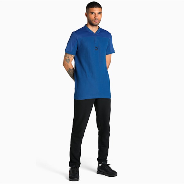 Overlay Men's Slim Fit Polo, Blazing Blue, extralarge-IND