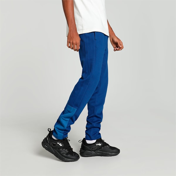 Overlay Men's Slim Fit Track Pants, Blazing Blue-Puma black, extralarge-IND
