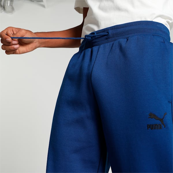 Overlay Men's Slim Fit Track Pants, Blazing Blue-Puma black, extralarge-IND