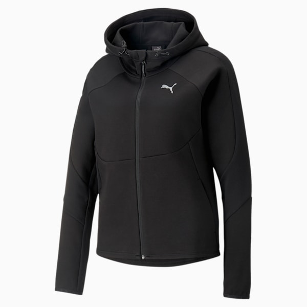 EVOSTRIPE Full-Zip Hoodie Women, PUMA Black, extralarge