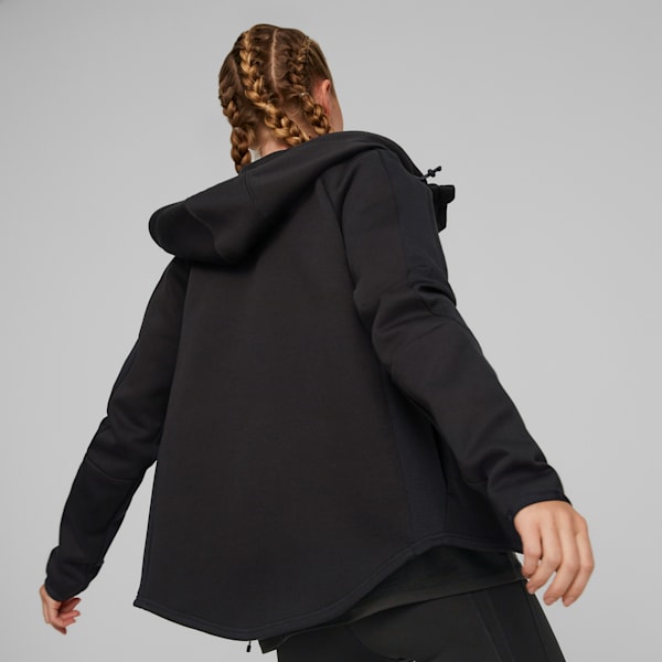 EVOSTRIPE Full-Zip Hoodie Women, PUMA Black