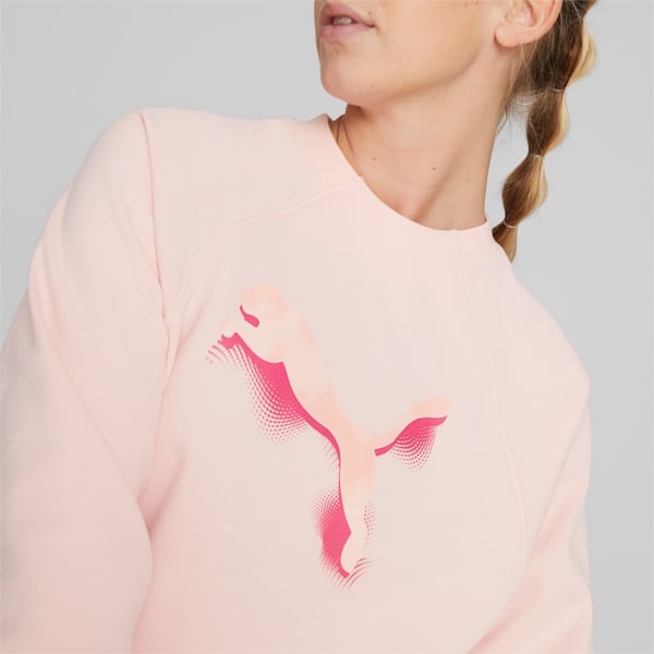 Modern Sports Crew-Neck Women's Sweatshirt, Rose Dust, extralarge-IND