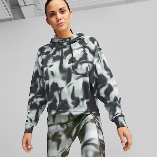 Modern Sports All Over Print Women's Hoodie, PUMA Black, extralarge-IND