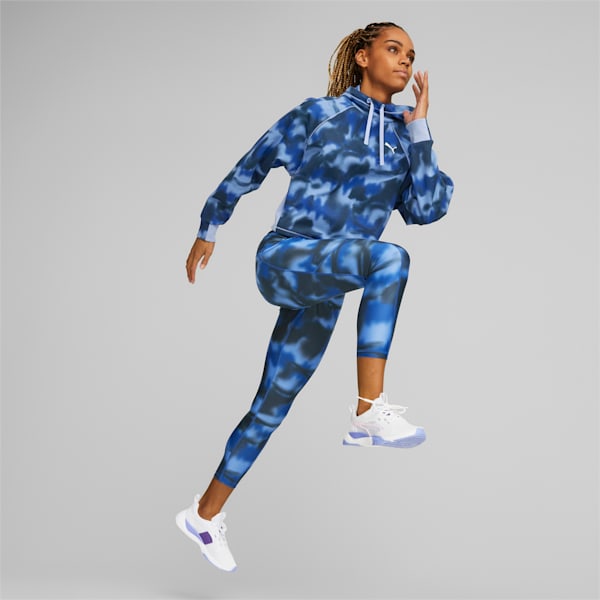 Modern Sports All Over Print Women's Hoodie, Royal Sapphire, extralarge-IND