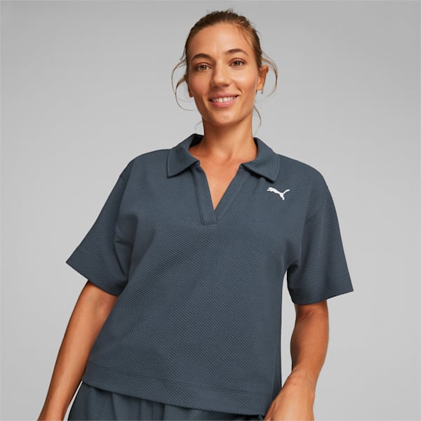 HER Women's Relaxed Fit Polo T-shirt, Dark Night, extralarge-IND