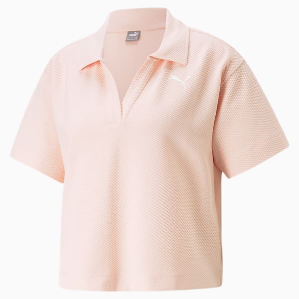 HER Women's Relaxed Fit Polo T-shirt, Rose Dust, extralarge-IND